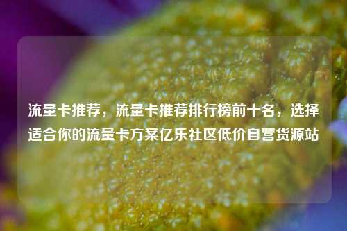 流量卡推荐，流量卡推荐排行榜前十名，选择适合你的流量卡方案亿乐社区低价自营货源站  第1张