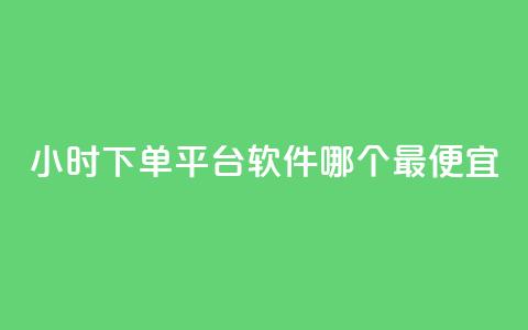 24小时下单平台软件哪个最便宜,快手最便宜播放量和点赞 - qq业务名片 807卡盟网  第1张