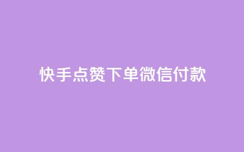 快手点赞下单微信付款 - 空间赞24小时自助下单网站  第1张