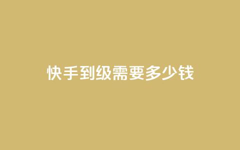 快手1到45级需要多少钱 - 快手从1到45级的花费分析与攻略~  第1张