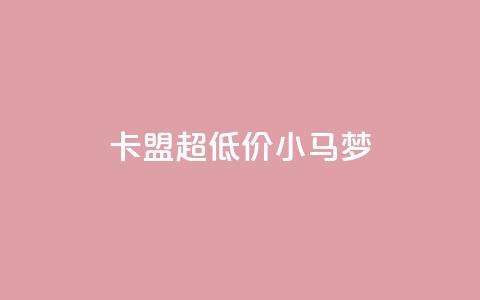 卡盟超低价小马梦 - 卡盟超值小马梦助你省心省钱! 第1张 卡盟超低价小马梦 - 卡盟超值小马梦助你省心省钱! 第1张