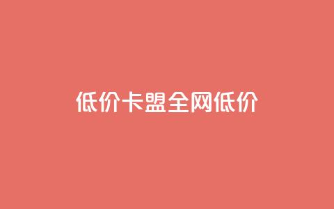 低价卡盟全网低价 - 点赞辅助器  第1张