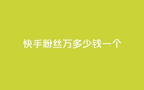 快手粉丝4万多少钱一个 - 快手4万粉丝价格多少？！  第1张