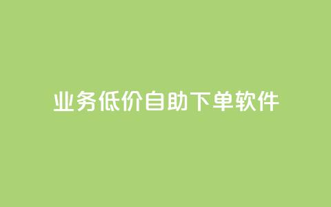 dy业务低价自助下单软件,自助下单全网低价 - 拼多多自助下单全网最便宜 业务网24小时自助下单科技  第1张