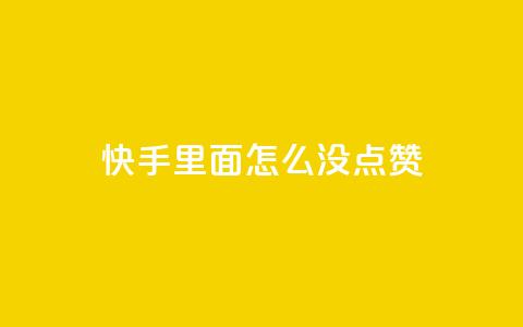 快手里面怎么没点赞,ks业务下单平台 - 1元100赞平台 卡盟自助下单24小时  第1张