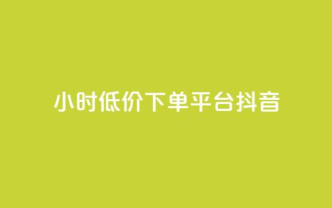 24小时低价下单平台抖音 - 快手业务平台子萧网  第1张