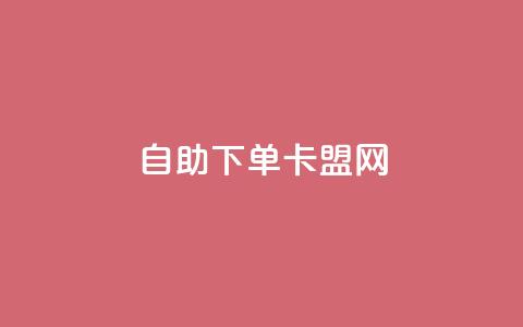 自助下单卡盟网 - 自助订购卡盟服务，便捷高效的网络平台！  第1张