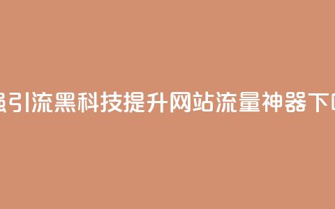 超强引流黑科技：提升网站流量神器  第1张