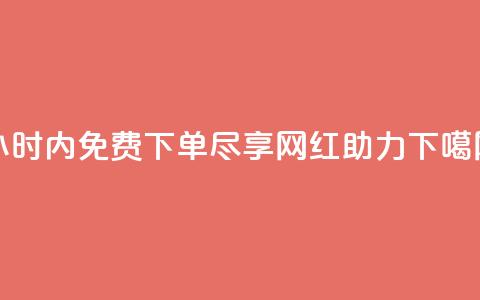 24小时内免费下单	，尽享网红助力  第1张