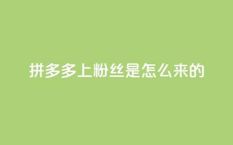 拼多多上粉丝是怎么来的,qq空间访客业务 - 拼多多转盘助力网站 拼多多怎么买人助力  第1张