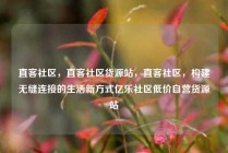 直客社区，直客社区货源站，直客社区，构建无缝连接的生活新方式亿乐社区低价自营货源站