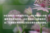 小红书阅读24小时服务平台，小红书阅读24小时服务平台是真的吗，小红书阅读24小时服务平台，让阅读不再等待亿乐社区低价自营货源站