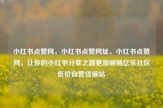 小红书点赞网，小红书点赞网址，小红书点赞网，让你的小红书分享之路更加顺畅亿乐社区低价自营货源站