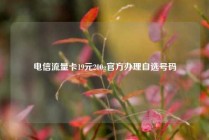 电信流量卡19元200g官方办理自选号码
