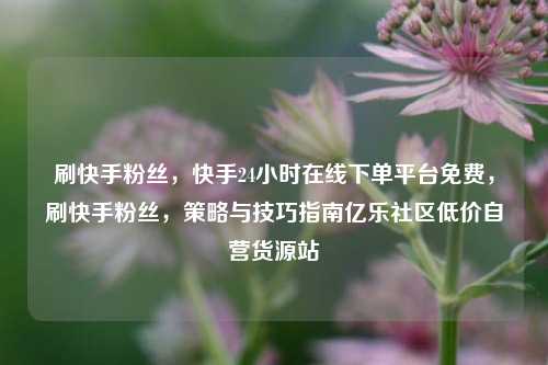 刷快手粉丝	，快手24小时在线下单平台免费，刷快手粉丝，策略与技巧指南亿乐社区低价自营货源站  第1张