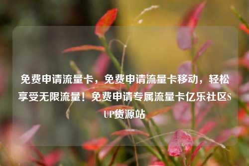免费申请流量卡	，免费申请流量卡移动，轻松享受无限流量！免费申请专属流量卡亿乐社区SUP货源站  第1张