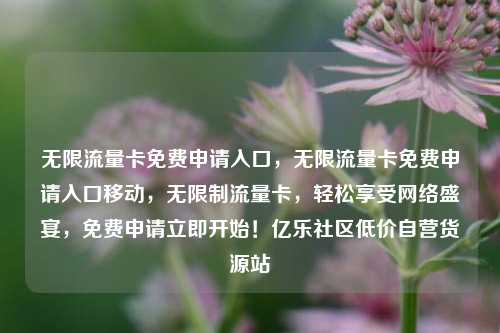 无限流量卡免费申请入口	，无限流量卡免费申请入口移动，无限制流量卡，轻松享受网络盛宴	，免费申请立即开始！亿乐社区低价自营货源站  第1张