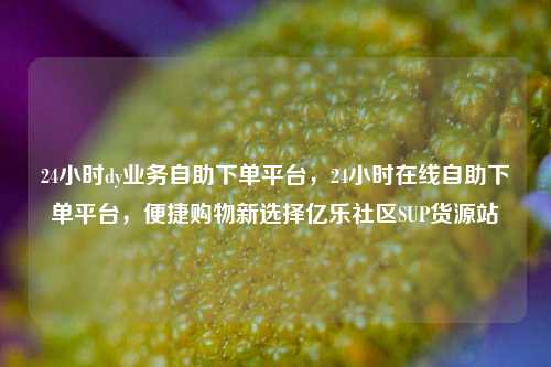 24小时dy业务自助下单平台，24小时在线自助下单平台，便捷购物新选择亿乐社区SUP货源站  第1张